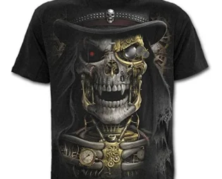 Spiral - Men - STEAM PUNK REAPER - T-Shirt Black - Small steampunk buy now online