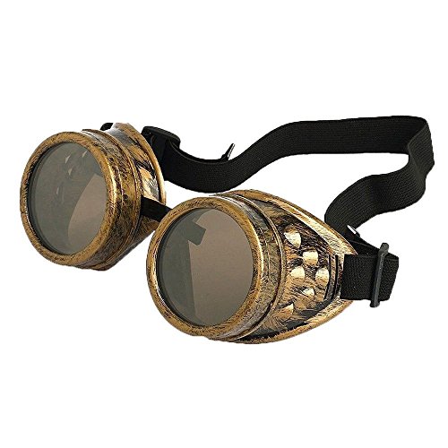 Ailan Cyber Goggles Steampunk Welding Goth Cosplay Vintage Goggles Rustic steampunk buy now online