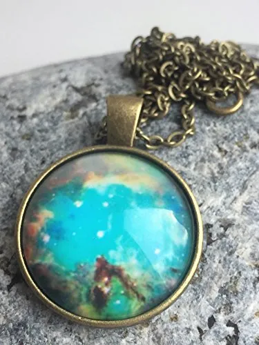 Steampunk Necklace Nebula starscape space design steampunk buy now online