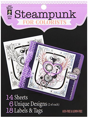 Hot Off The Press Paper Colourist Colouring Book 5-Inch x 6-Inch-Steampunk steampunk buy now online