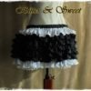 Cosplay Harley Quinn Mini short bloomers with frills all around Black & White-Lolita-Steampunk-Burlesque-CowGirl-Pirate-Gothic-Cabaret-Rodeo by BitterAndSweet steampunk buy now online