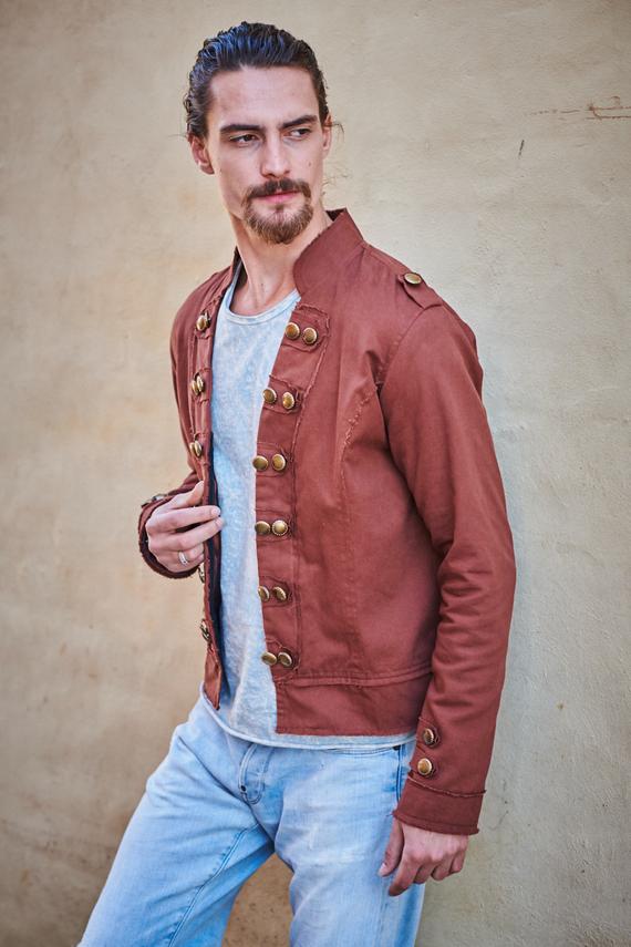 Mens steampunk jacket, Butlesque jacket, steampunk jacket, burning man jacket, Steampunk clothing, Leather jacket, Circus jacket, by EtnixByron steampunk buy now online