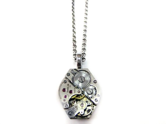 Oval Steampunk Watch Necklace by AvantGardeDesign steampunk buy now online