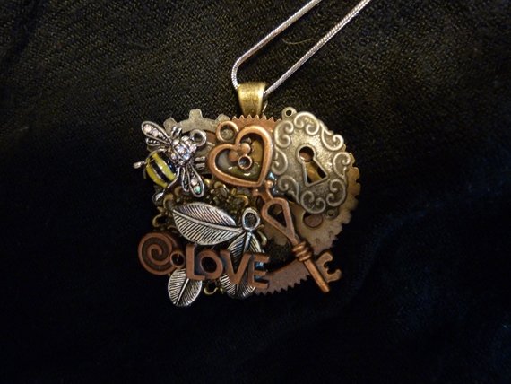 Small Steampunk Necklace by DesignsbyAuntVV steampunk buy now online