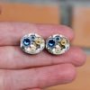 Steampunk blue cufflinks by FantasyFlyJewelry steampunk buy now online