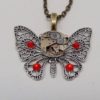 Steampunk butterfly pendant necklace with a vintage watch.Steampunk jewelry by slotzkin steampunk buy now online
