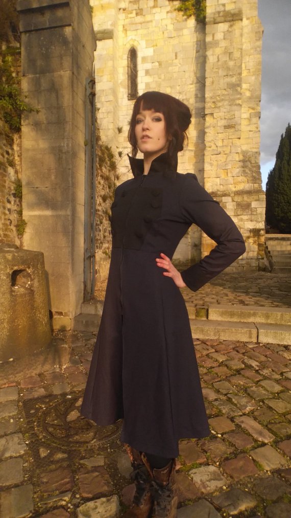 Steampunk Coat "Elisabetha" Night Blue by OctopoosFactory steampunk buy now online