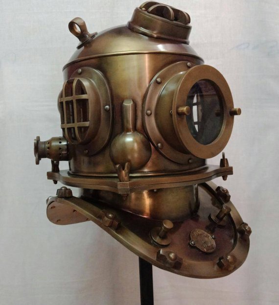 Steampunk Diving Helmet Big Daddy Rapture Place Bio Shock Helmet Burning Man Diving Helmet Handmade Diveh050 By Bardjester Buy Online