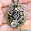 Steampunk guitar robot necklace by FantasyFlyJewelry steampunk buy now online
