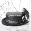 The Keaton, Pork Pie Hat, Leather Hat, Leather Fedora, Leather Pork Pie, Fits 22.5" Head, Steampunk Hat, Buster Keaton, Hipster, Badass Hat by AstralChrysalis steampunk buy now online