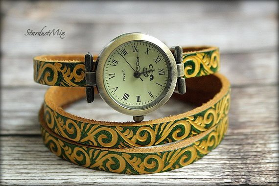 Watches for women,Womens watch,leather watch strap, boho watch,minimalist jewelry,gift for her,gift for women,steampunk watch,festival watch by StardustMix steampunk buy now online