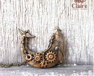 Whale jewelry Steampunk whale pendant Steampunk whale necklace Steampunk jewelry Gift for steampunker Steampunk cosplay Bronze whale by JewelryClaire steampunk buy now online