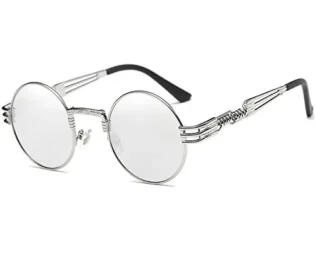 Dollger John Lennon Round Sunglasses Steampunk Style Sturdy Metal Spring Frame Mirror Lens steampunk buy now online