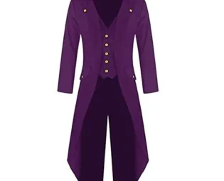 Anywow Mens Gothic Victorian Coat Steampunk Vintage Tailcoat Jacket Medieval Suit Jacquard Frock Coat Plus Size steampunk buy now online