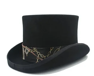 Y-WEIFENG NEW Steampunk Top Hat With Black Pattern Cloth Mad Hatter Hat 4 Color Autumn and Winter (Color : 1, Size : 57cm) steampunk buy now online