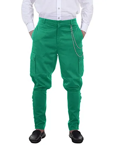 ThePirateDressing Steampunk Victorian Cosplay Costume Mens Airship 100% Cotton Pants Trousers C1347 (Green) (Large) steampunk buy now online ThePirateDressing Steampunk Victorian Cosplay Costume Mens Airship 100% Cotton Pants Trousers C1347 (Green) (Large) steampunk buy now online
