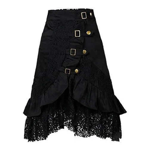 Women's Steampunk Clothing Party Club Wear Punk Gothic Retro Black S-XL Black Skirt steampunk buy now online Women's Steampunk Clothing Party Club Wear Punk Gothic Retro Black S-XL Black Skirt steampunk buy now online