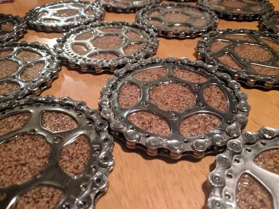 Bicycle part Coaster set of 2 by Bicyclepartart steampunk buy now online