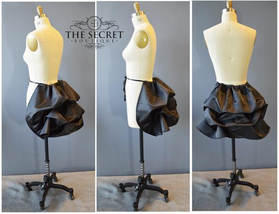 black bustle skirt, tie on corset skirt is made to measure by thesecretboutique steampunk buy now online