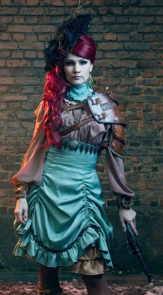 Machina Reficere - SteamPunk Shoulder armour - Handmade leather / From vegetanned hand dyed leather (SPSA005) by BardJester steampunk buy now online Machina Reficere - SteamPunk Shoulder armour - Handmade leather / From vegetanned hand dyed leather (SPSA005) by BardJester steampunk buy now online