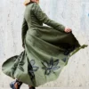Military Jacket, Steampunk Painted Jacket, Army Coat TC100, Womens Clothing, Long Women Coat, Swing Coat, Handmade Coat, Cotton Coat by Teyxo steampunk buy now online Military Jacket, Steampunk Painted Jacket, Army Coat TC100, Womens Clothing, Long Women Coat, Swing Coat, Handmade Coat, Cotton Coat by Teyxo steampunk buy now online