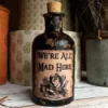 Steampunk Alice in Wonderland. We're All Mad Here. Alice in Wonderland Gift. Mad Here Bottle. Mad Hatters. Alice in Wonderland Decor. Bottle by RubyAliceandMe steampunk buy now online