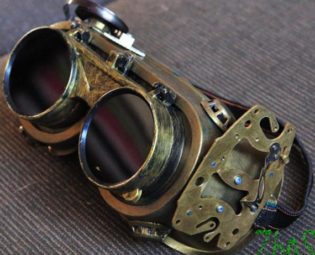 Steampunk Goggles Glasses Cyber post Apocalypse mad professor Gear wheels watch by olnat31sun steampunk buy now online