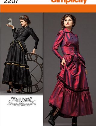 UNCUT Steampunk Costume 1900's Style Simplicity 2207 Size 6-8-10-12-14-16-18-20 Jacket, Skirt, Bustle by SewPatterns steampunk buy now online
