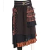 BYF women's clothing, steampunk splicing multi-layer, irregular wooden ear half-length skirt,Section B,L steampunk buy now online