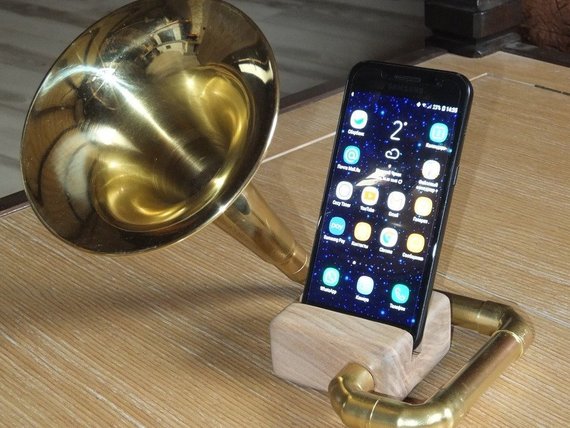 Acoustic Speaker, iPhone Speaker for 5/6/7/8/X, Horn Speaker, Passive Speaker, Portable Speaker, Music Player, Steampunk Speaker, Speaker by VremiaInteriors steampunk buy now online