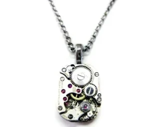 Rectangular Steampunk Watch Necklace by AvantGardeDesign steampunk buy now online