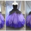 Sample sale-Gothic wedding dress-ombre wedding-two piece wedding dress-black wedding dress-black tulle wedding dress-alternative wedding by thesecretboutique steampunk buy now online