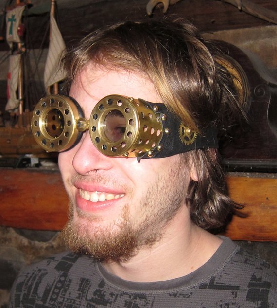Steampunk 3D goggles for 3D movies by WillRockwell steampunk buy now online