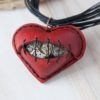 Steampunk broken heart pendant necklace, Gothic jewelry by IKLeatherBag steampunk buy now online
