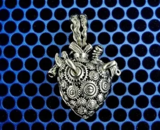 Steampunk Heart Pendant Holder Necklace, Free Shipping by IMETAL7 steampunk buy now online