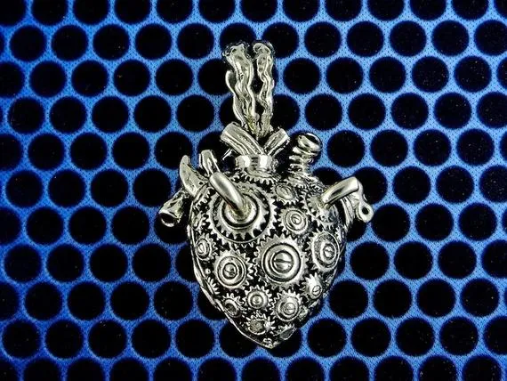 Steampunk Heart Pendant Holder Necklace, Free Shipping by IMETAL7 steampunk buy now online