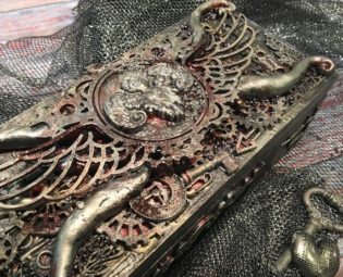 Gothic Noir Steampunk Altered Mixed Media jewelry Box by TanaBrightArt steampunk buy now online