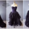 gothic wedding dress-purple and black wedding dress-plus size wedding dress-black wedding dress-alternative wedding dress-corset gown by thesecretboutique steampunk buy now online