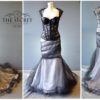 gothic wedding gown, black and white romantic couture wedding gown, custom made by thesecretboutique steampunk buy now online