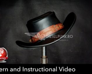 Leather Hat Pattern - DIY Pattern - Cosplay Hat DIY - Pdf Download - Cowboy Hat Leather Template - Leather Hat template by DieselpunkRo steampunk buy now online