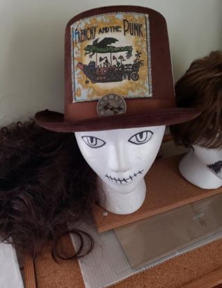 Steampunk Top Hat Brown Morte faux-suede Frenchy and the Punk Fan by SteampunkSteelers steampunk buy now online