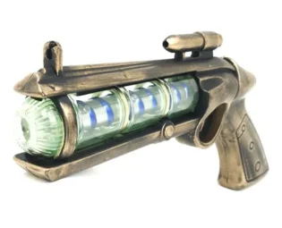 Steampunk Toy Gun Theater Prop with Spinning Galaxy Lights Handpainted Cosplay Costume Space Cowboy guardian by oldjunkyardboutique steampunk buy now online