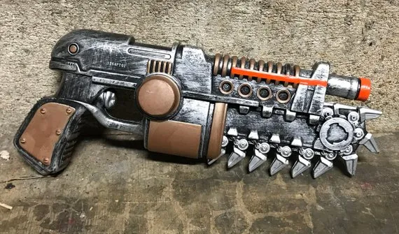 Wasteland Pistol w/Chainsaw Bayonet by ApocalypticEmporium steampunk buy now online