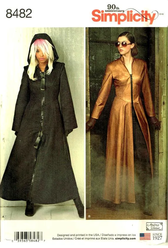 Cosplay Sewing Pattern Ladies Hooded Duster, Trench Coat Gothic, Steampunk Costume Simplicity 8482 Misses Size 6 8 10 12 14 16 18 20 22 by PeoplePackages steampunk buy now online Cosplay Sewing Pattern Ladies Hooded Duster, Trench Coat Gothic, Steampunk Costume Simplicity 8482 Misses Size 6 8 10 12 14 16 18 20 22 by PeoplePackages steampunk buy now online