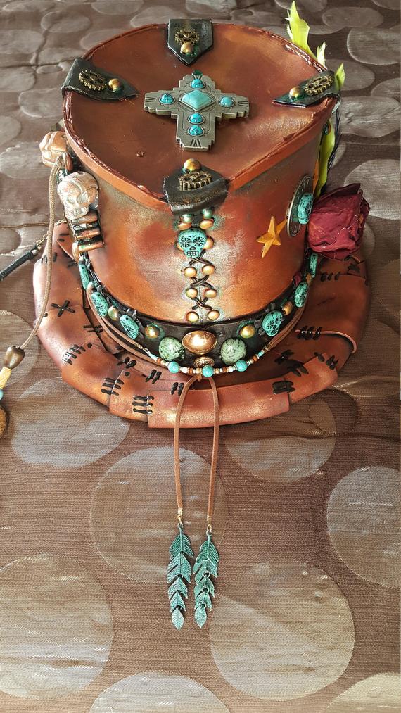 Custom Unisex Steampunk top hat by KimberlysKrowns steampunk buy now online