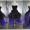 Gothic tutu-adult tutu high low-prom tutu high low-black and purple tutu-ombre tulle skirt-plus size tutu high low by thesecretboutique steampunk buy now online