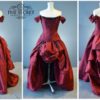 Gothic wedding dress-steampunk wedding dress-red wedding dress by thesecretboutique steampunk buy now online