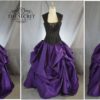 Purple bustle skirt-gothic skirt-victorian skirt-bridal separates-custom made skirt-black wedding skirt by thesecretboutique steampunk buy now online