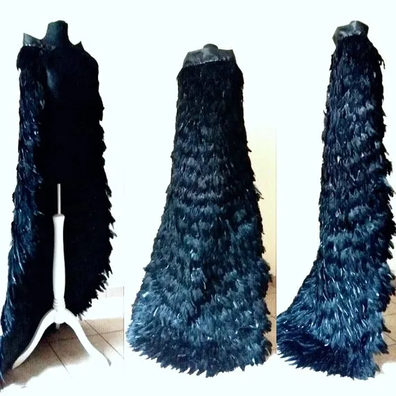 READ item DESCRIPTION !! Made to order. Feather cloak Solid black by pinkabsinthe steampunk buy now online READ item DESCRIPTION !! Made to order. Feather cloak Solid black by pinkabsinthe steampunk buy now online