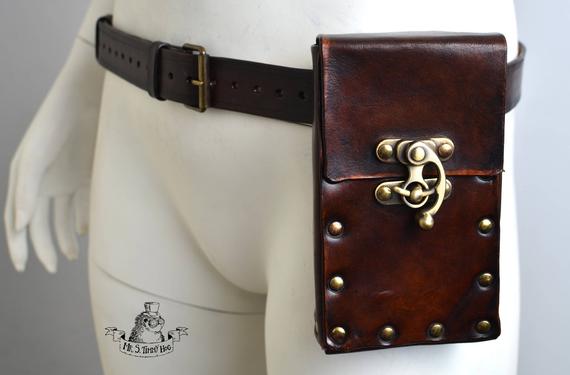 Small bag with a belt by TimmyHog steampunk buy now online